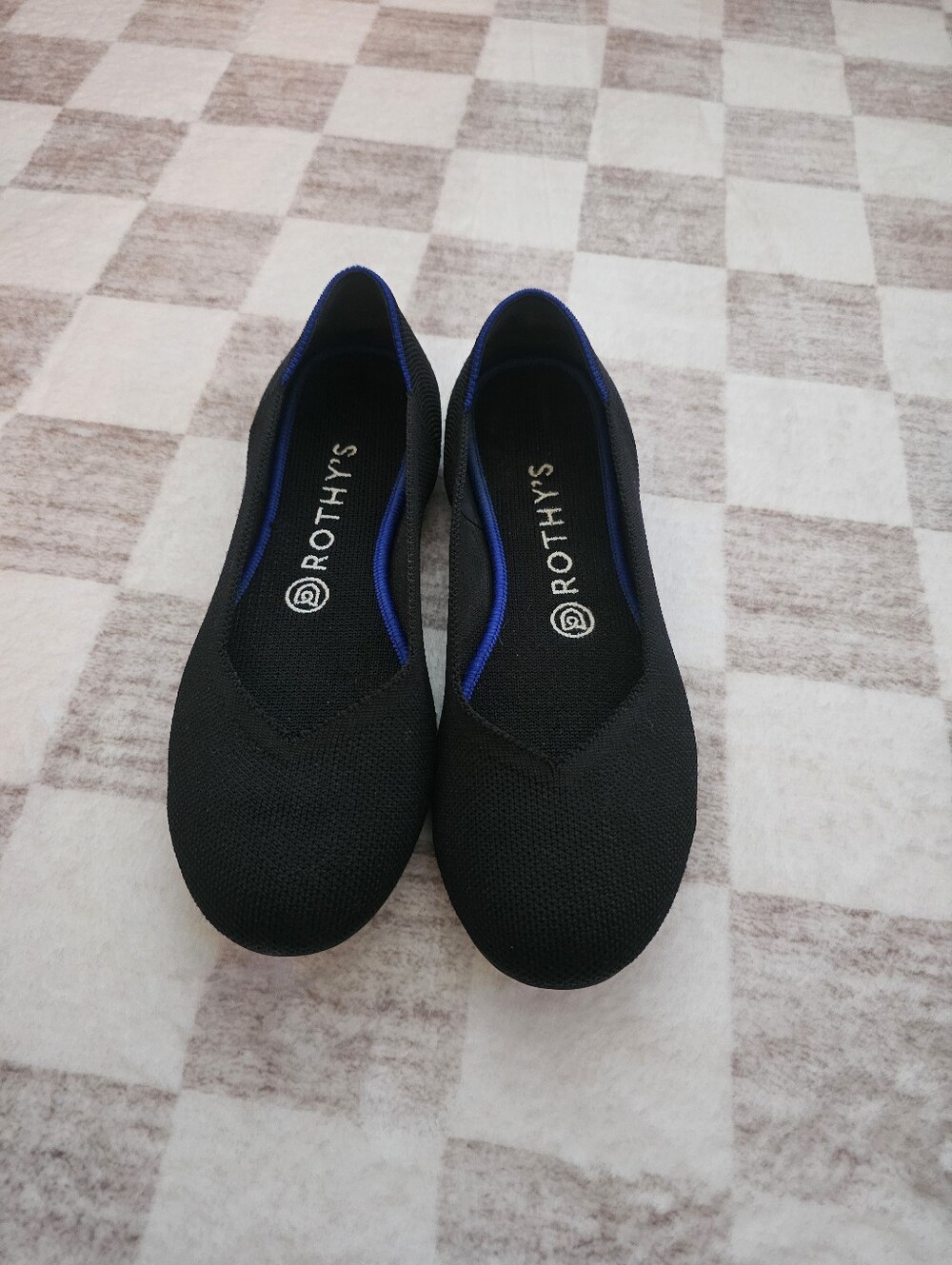 Rothy's Black Slip-On Ballet Flats Size 8